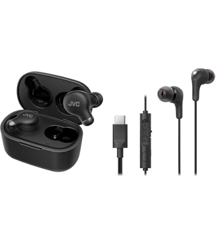 Amazon.co.jp: 【ワイヤレスイヤホンと有線イヤホンセット】JVC